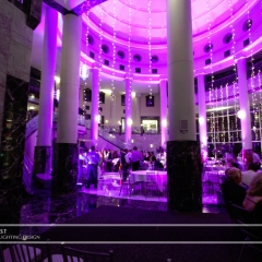 Wedding led uplighting at Carlson Rotunda 22