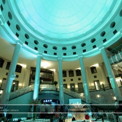 Wedding led uplighting at Carlson Rotunda 28