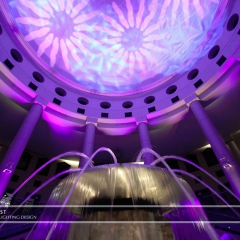 Wedding led uplighting at Carlson Rotunda 33