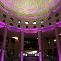 Wedding led uplighting at Carlson Rotunda 14