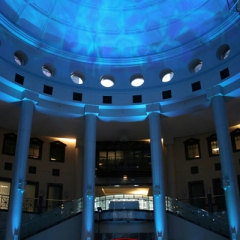 Wedding led uplighting at Carlson Rotunda 15