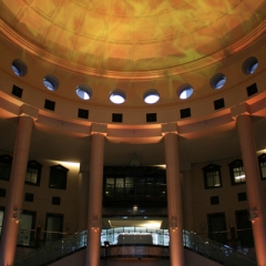 Wedding led uplighting at Carlson Rotunda 16