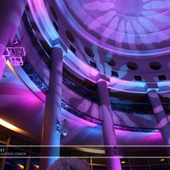 Wedding led uplighting at Carlson Rotunda 6