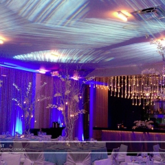 Wedding led uplighting at Chambers 2