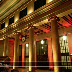 Wedding led uplighting at Christos Union Depot 2