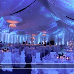 Winter wonderland wedding lighting