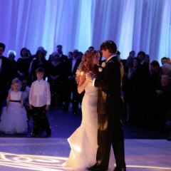 Winter wonderland wedding lighting