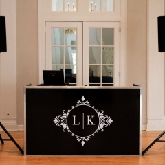 5 DJ Booth - Black Custom Monogram