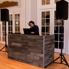 3 DJ Booth - Grey Reclaimed Wood 2