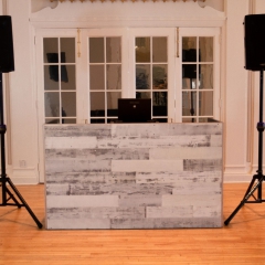 2 DJ Booth - White Reclaimed Wood