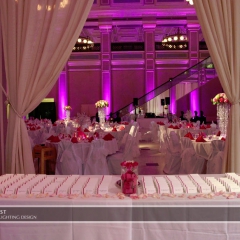 Wedding led uplighting at Great Hall 01