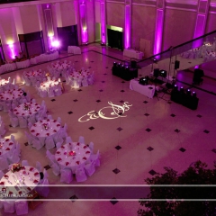 Wedding led uplighting at Great Hall 04