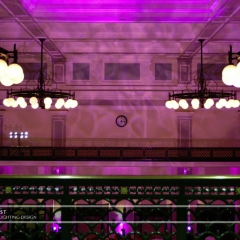 Wedding led uplighting at Great Hall 05