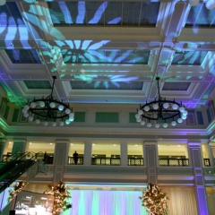 Wedding led uplighting at Great Hall 08