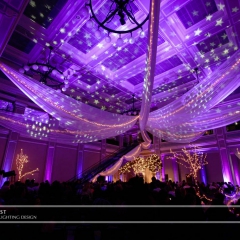 Wedding led uplighting at Great Hall 09