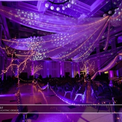 Wedding led uplighting at Great Hall 11