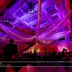 Wedding led uplighting at Great Hall 12