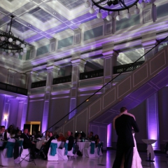 Wedding led uplighting at Great Hall 16