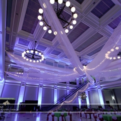 Wedding led uplighting at Great Hall 20