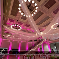 Wedding led uplighting at Great Hall 23