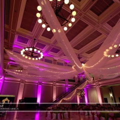 Wedding led uplighting at Great Hall 27