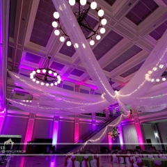 Wedding led uplighting at Great Hall 28