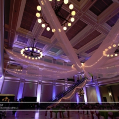 Wedding led uplighting at Great Hall 29