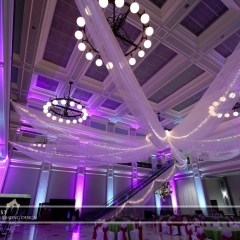 Wedding led uplighting at Great Hall 30