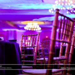 Wedding led uplighting at Hilton  6