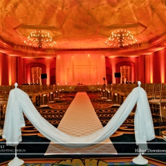 Wedding led uplighting at Hilton  8