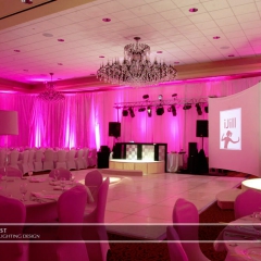 Wedding led uplighting at Marina Inn 1