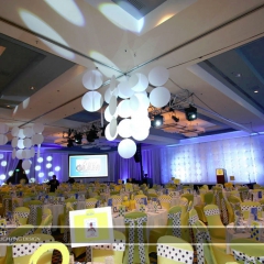 Wedding led uplighting at Marriott 2