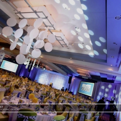 Wedding led uplighting at Marriott 3