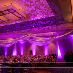 Wedding led uplighting at Marriott 4