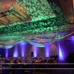 Wedding led uplighting at Marriott 7