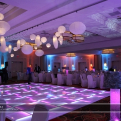 Wedding led uplighting at Marriott 11