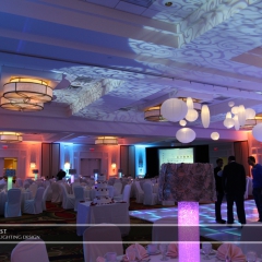 Wedding led uplighting at Marriott  6