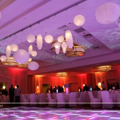 Wedding led uplighting at Marriott 7