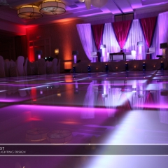 Wedding led uplighting at Marriott 9