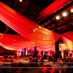 Wedding led uplighting at Nicollet Island Pavilion 1