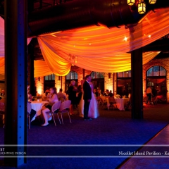 Wedding led uplighting at Nicollet Island Pavilion 2