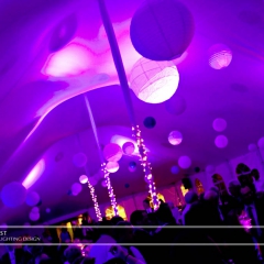 Wedding led uplighting at Tent 10