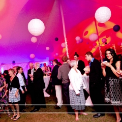 Wedding led uplighting at Tent 11