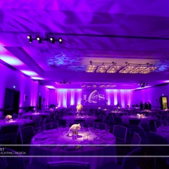 Wedding led uplighting at Westin 5