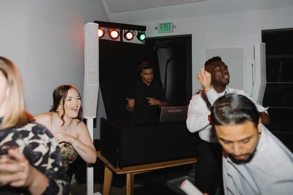 Candid photo of hype dance floor minneapolis wedding dj