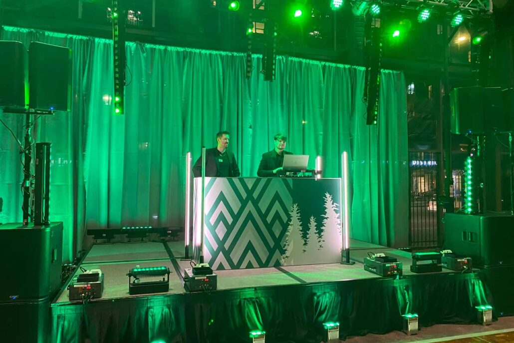 Winter trees dj booth small
