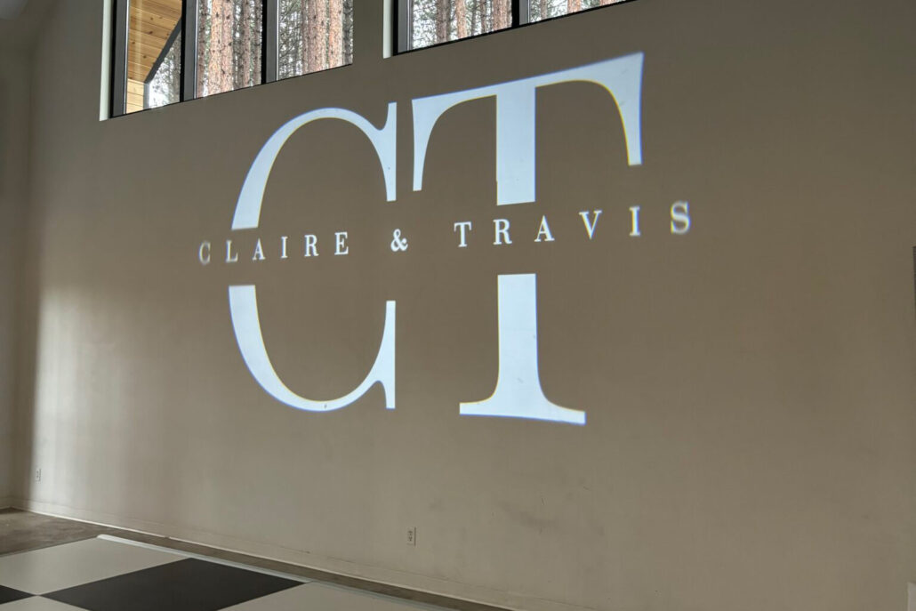 Claire and travis monogram pinewood 3x2
